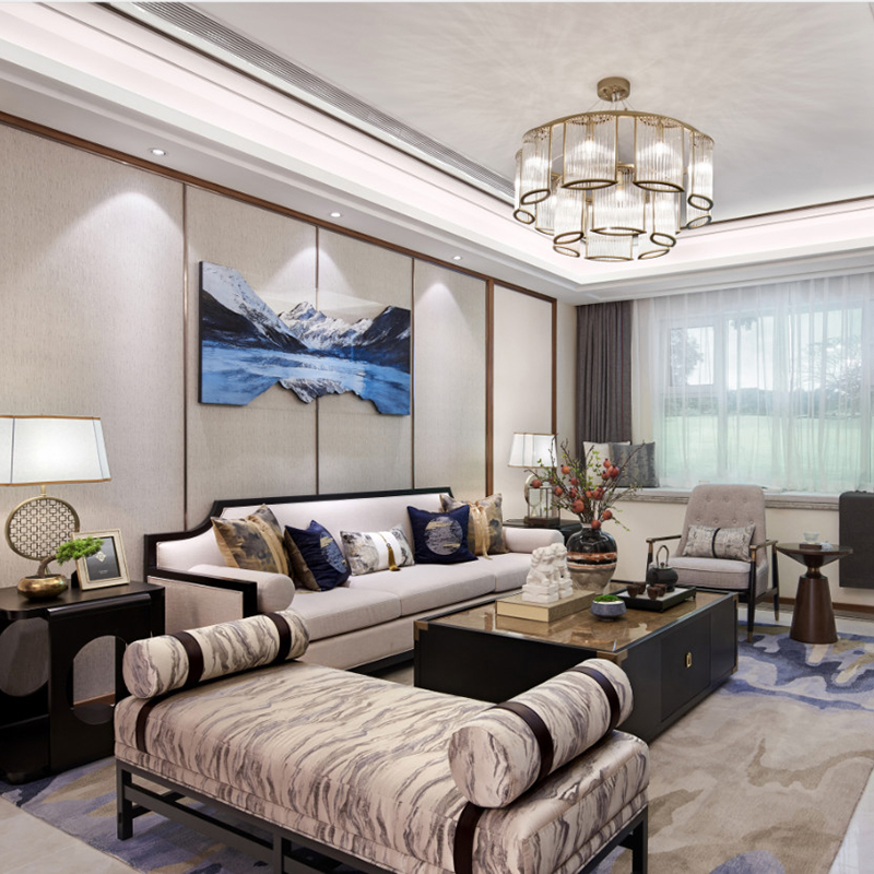 诸城桃李春风：平层新中式样板间